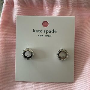 Kate spade silver heart earrings